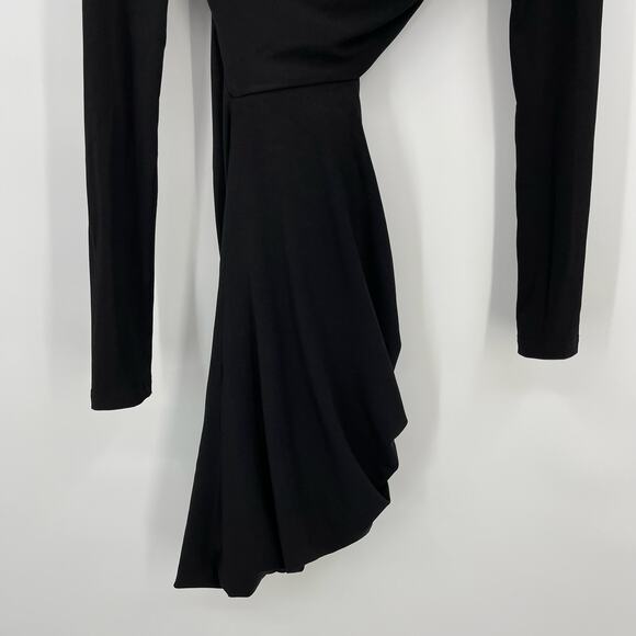 A VINTAGE FIT | Hooded Cut Out Dress in Black Mini Gothic Backless S - Picture 7 of 15